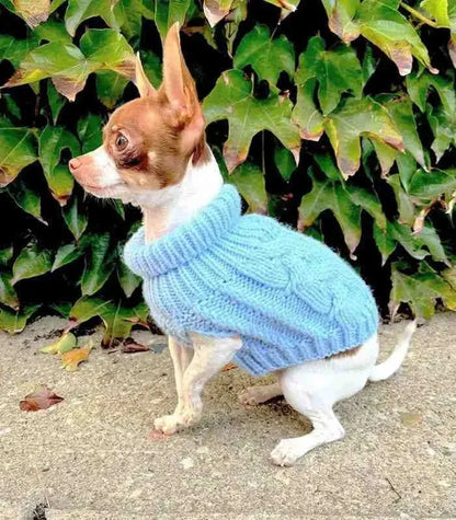 Roupa de Frio Para Cachorros - Suéter em Tricô com Gola - Mundo Animalito