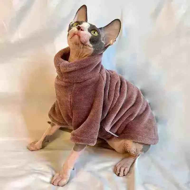 Roupa de Frio para Gatos | Moletom de Inverno para Gatos - Mundo Animalito