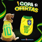Roupinha Camisa Do Brasil Para Pet - Mundo Animalito