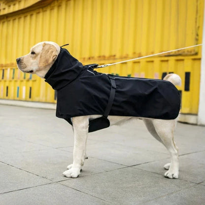Capa de Chuva para Cachorro Ajustável, Reflexiva com Gola Alta