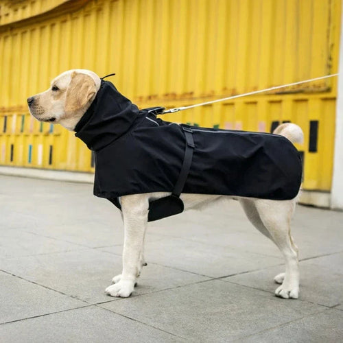 Capa de Chuva para Cachorro Ajustável, Reflexiva com Gola Alta