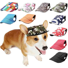 Summer Pet Dog Hat Cap Outdoor Dog Baseball Cap Canvas Small Dog Sunscreen Accessories - Mundo Animalito