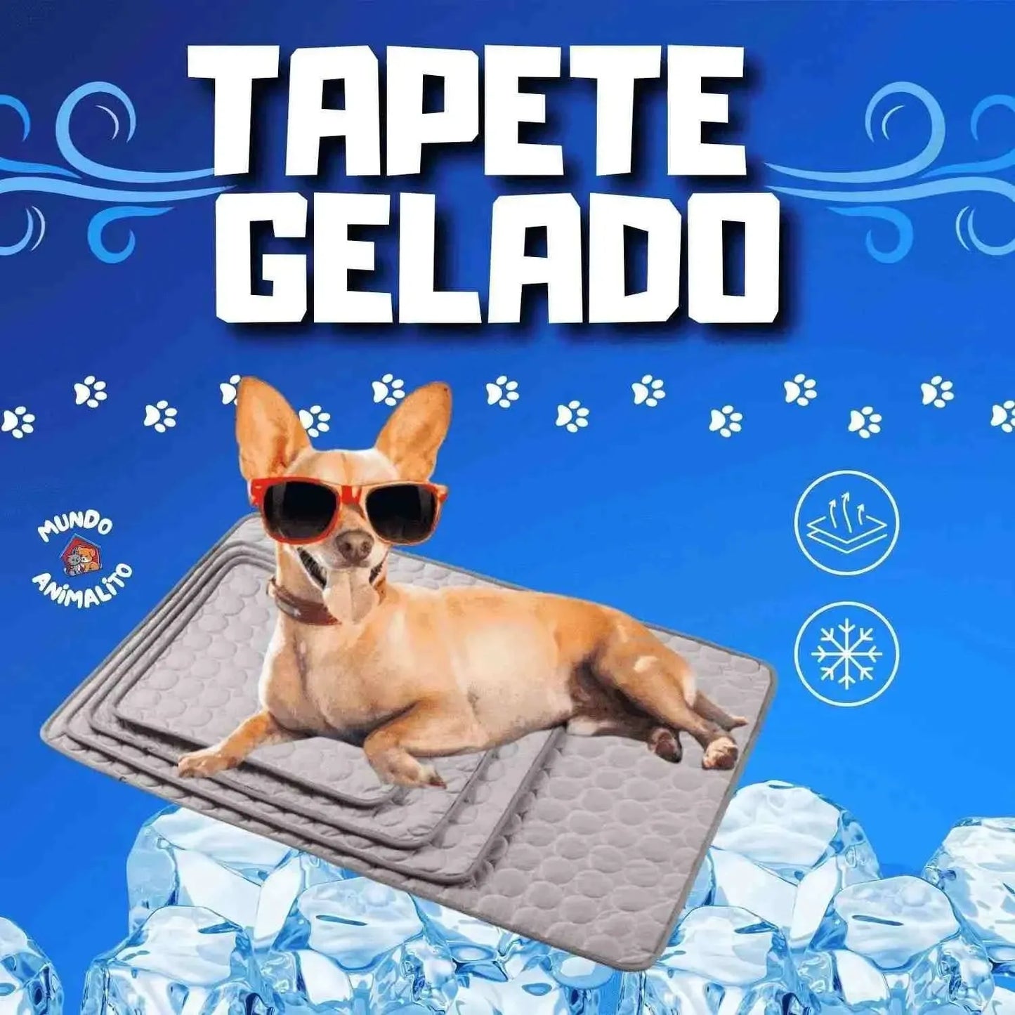 Tapete Gelado Pet - Cães e Gatos - Mundo Animalito