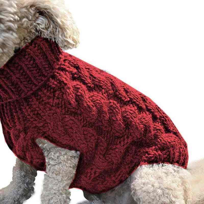 Roupa de Inverno para Cachorros de Tricot com Gola - Mundo Animalito