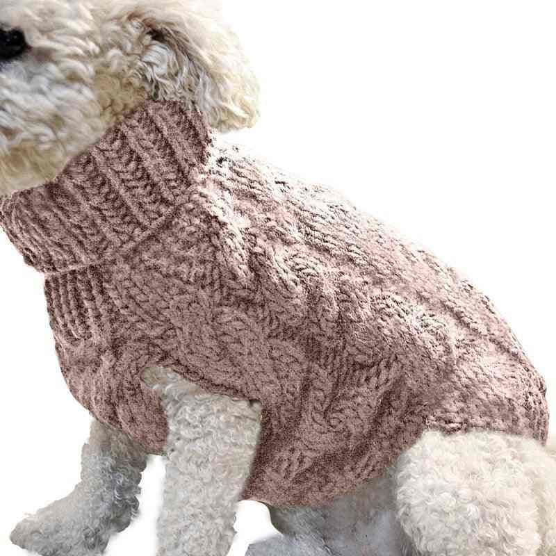 Roupa de Inverno para Cachorros de Tricot com Gola - Mundo Animalito